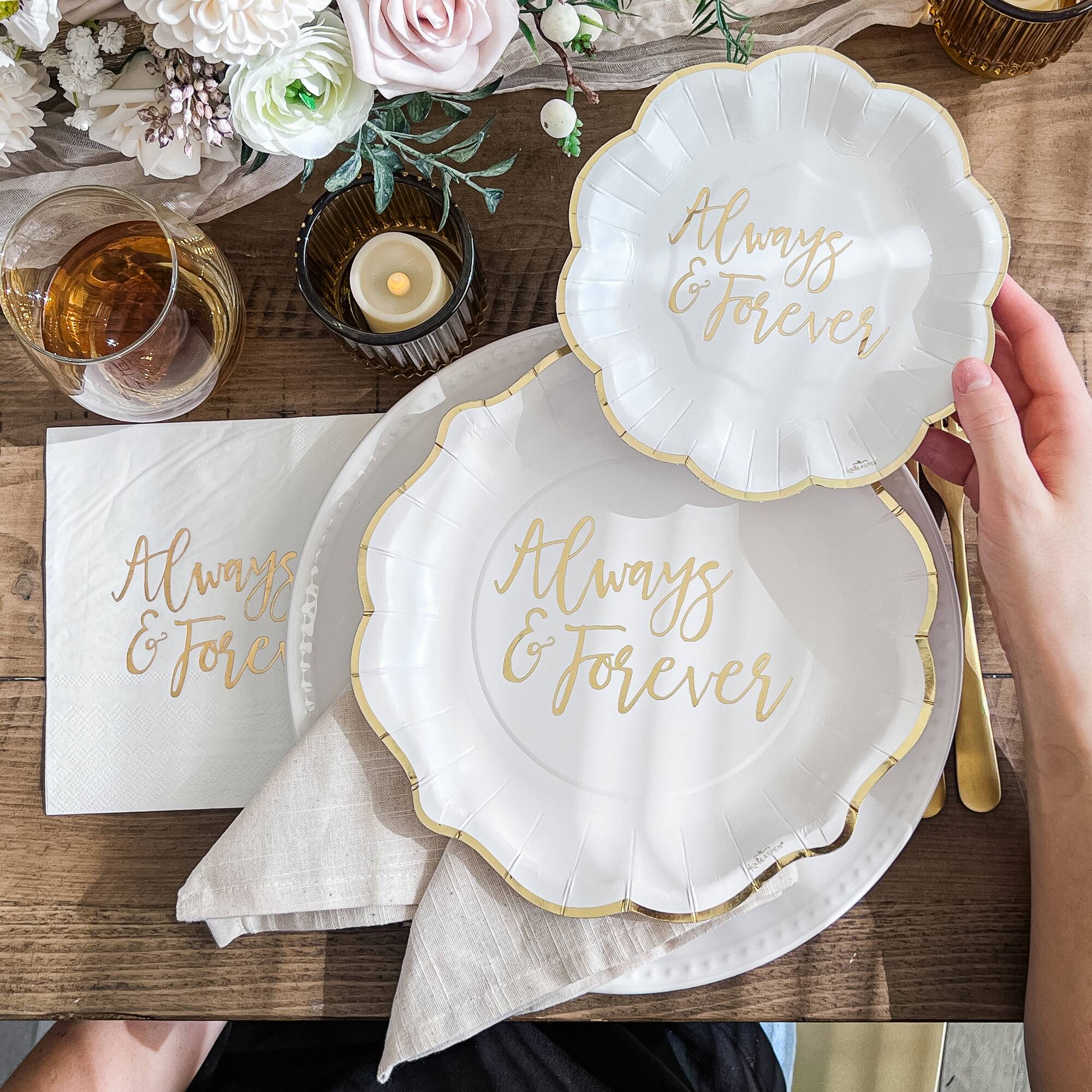 Kate Aspen Always & Forever Gold Party Tableware Set, 72ct.